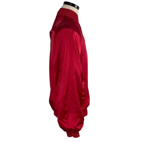 Vintage 80s WestArk Trans Am XL Satin Jacket Red Made In USA - Picture 4 of 16